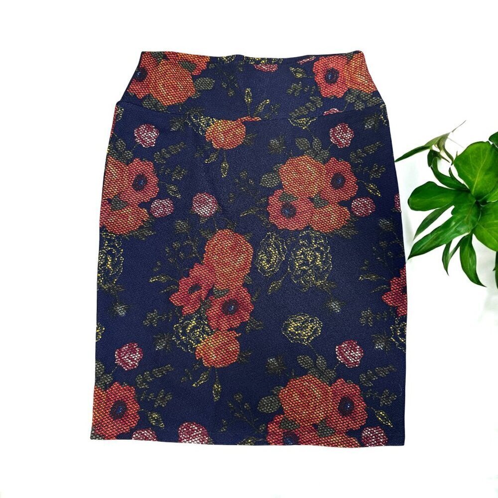 Lularoe Skirt Floral Print Size Medium Excellent Condition